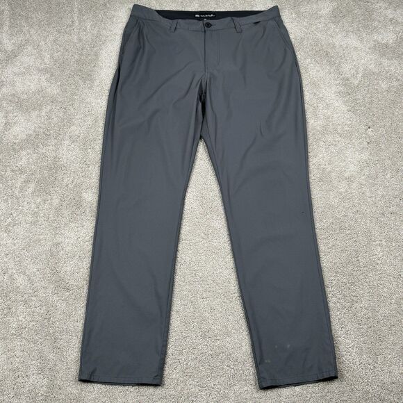 Travis Mathew Golf Pants Men’s Size 36 X 32 Gray Performance FLAT FRONT STRAIGHT - Picture 1 of 6